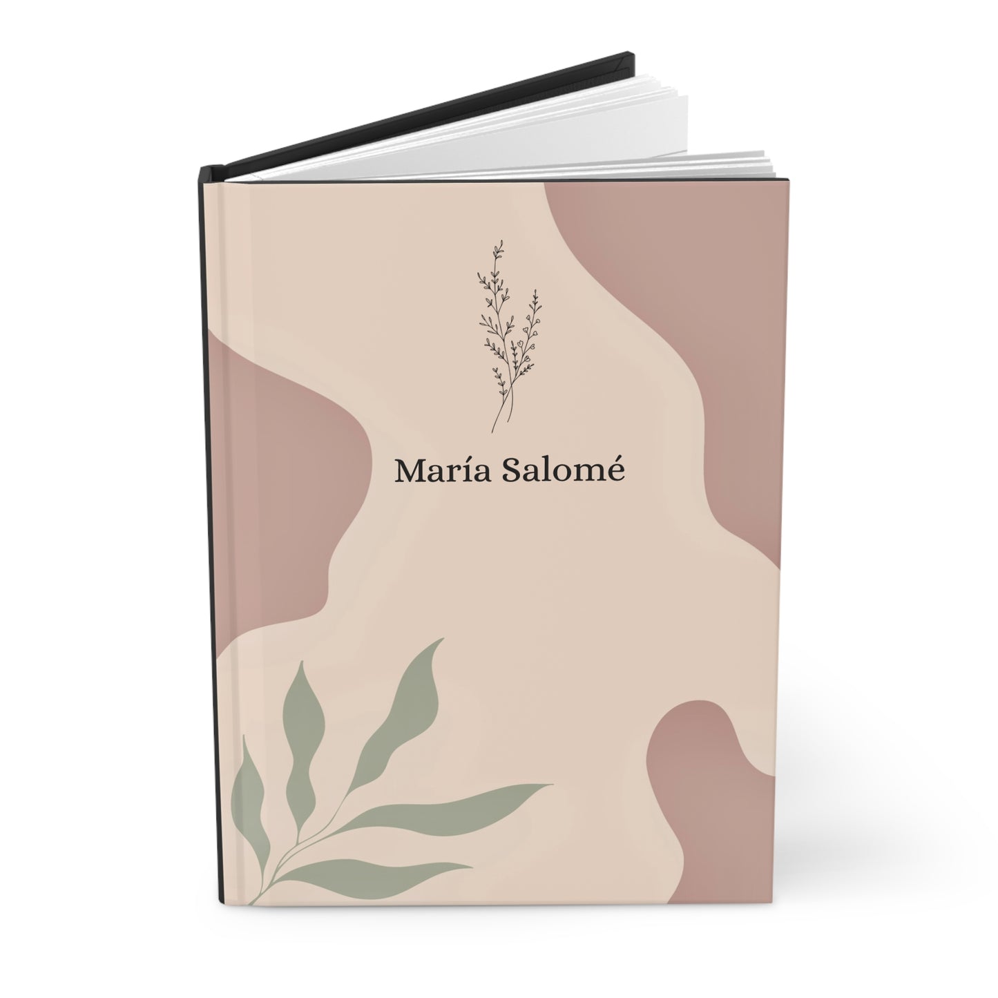 Libreta minimalista de tapa dura personalizada con temática de flores, diario de viaje ideal para entusiastas, escritores y artistas