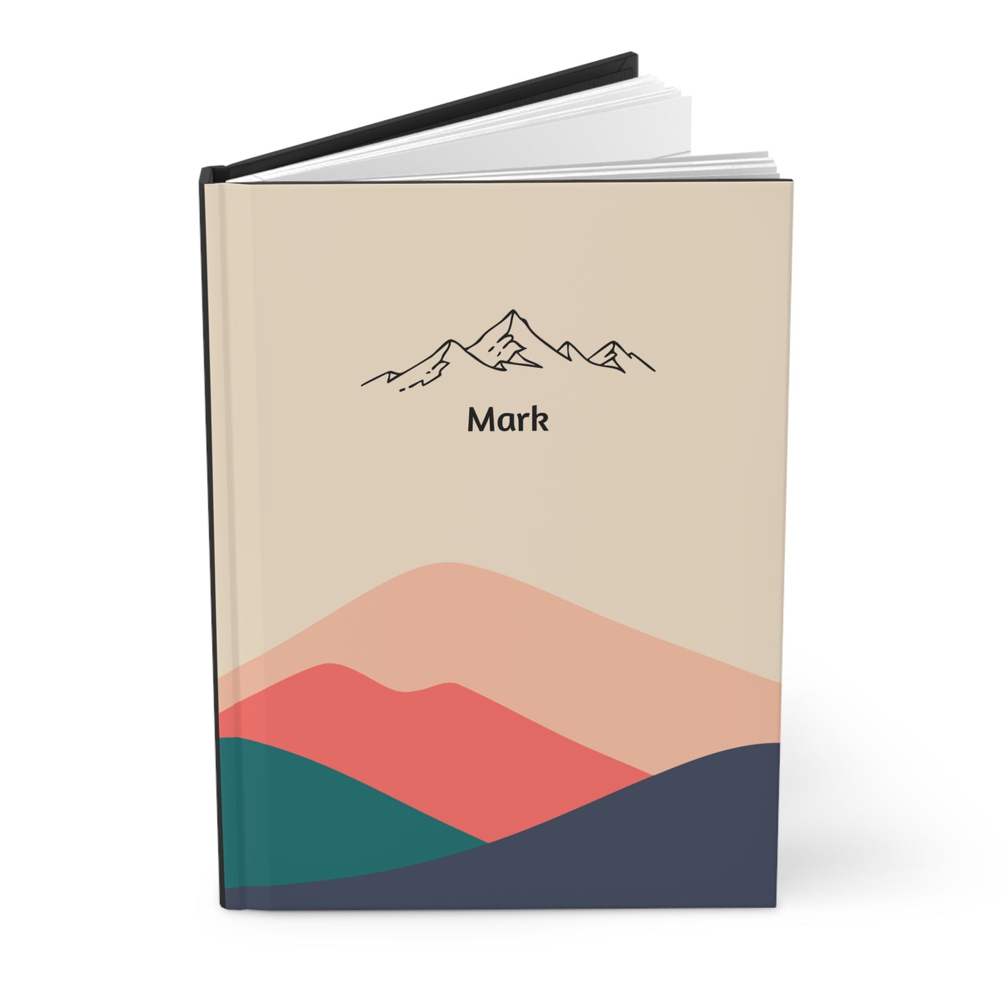 Cuaderno minimalista de tapa dura con temática de montaña, diario de viaje ideal para entusiastas, escritores y artistas