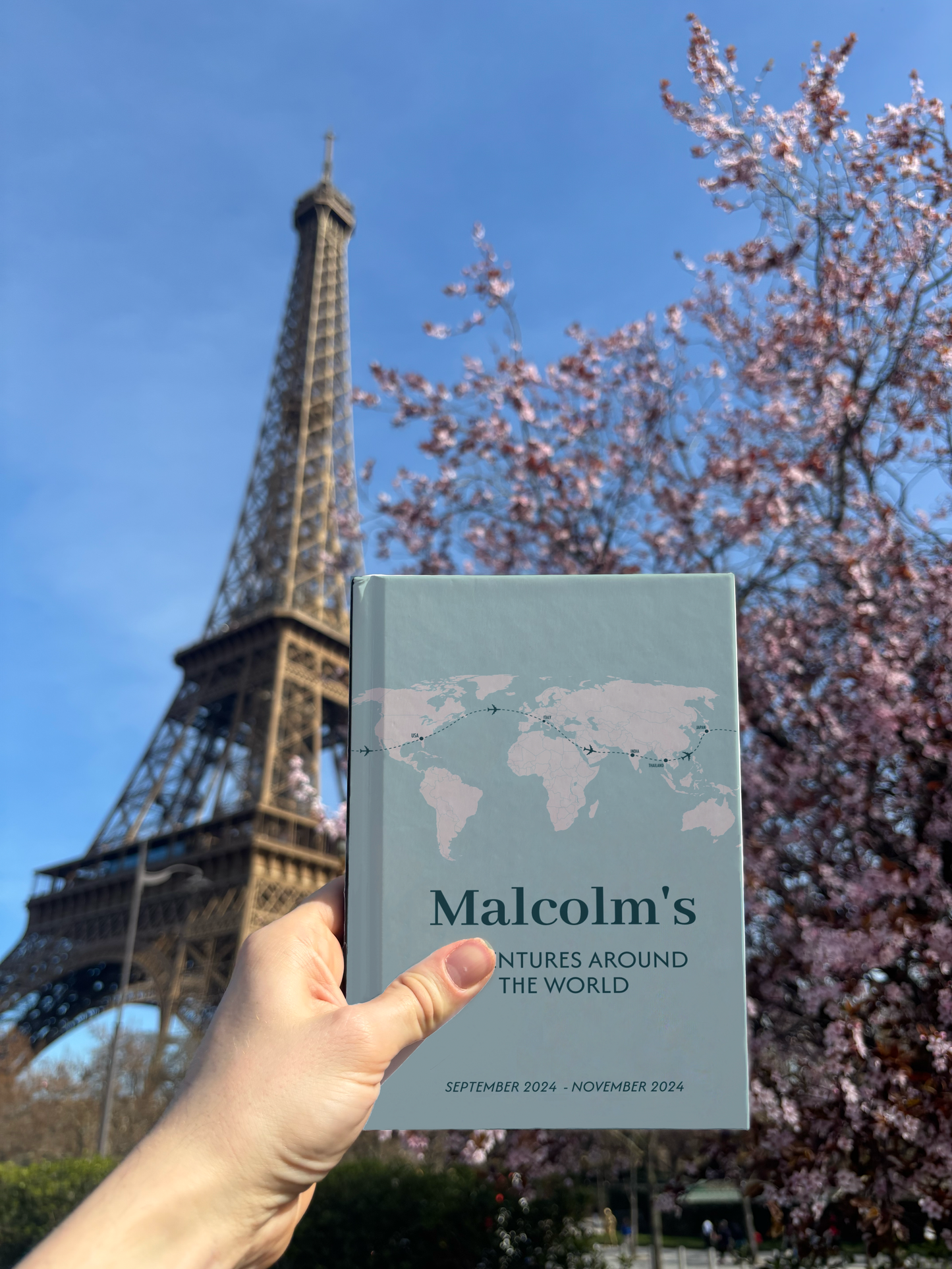 Custom Map World Cover Personalized Travel Journal
