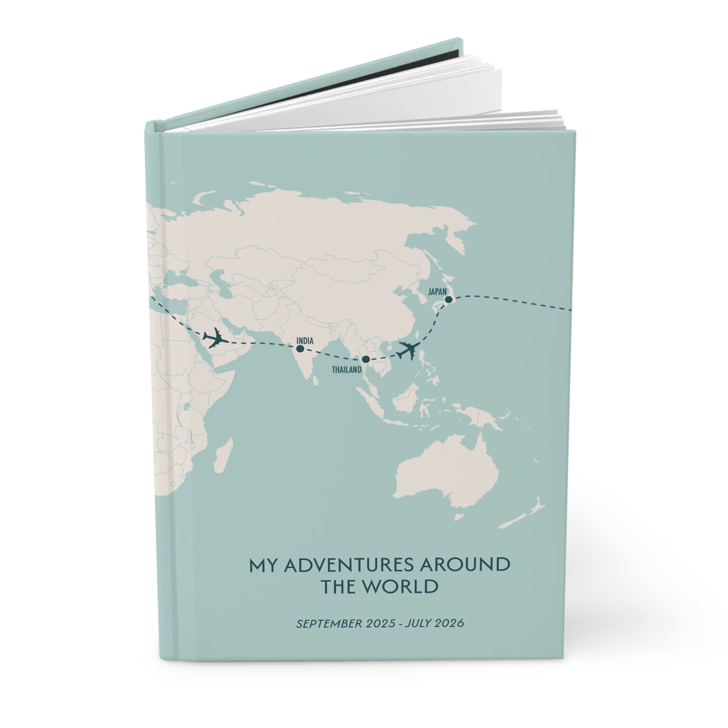 Custom Map World Personalized Travel Journal