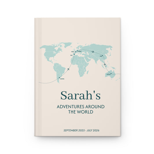 Custom Map World Cover Personalized Travel Journal