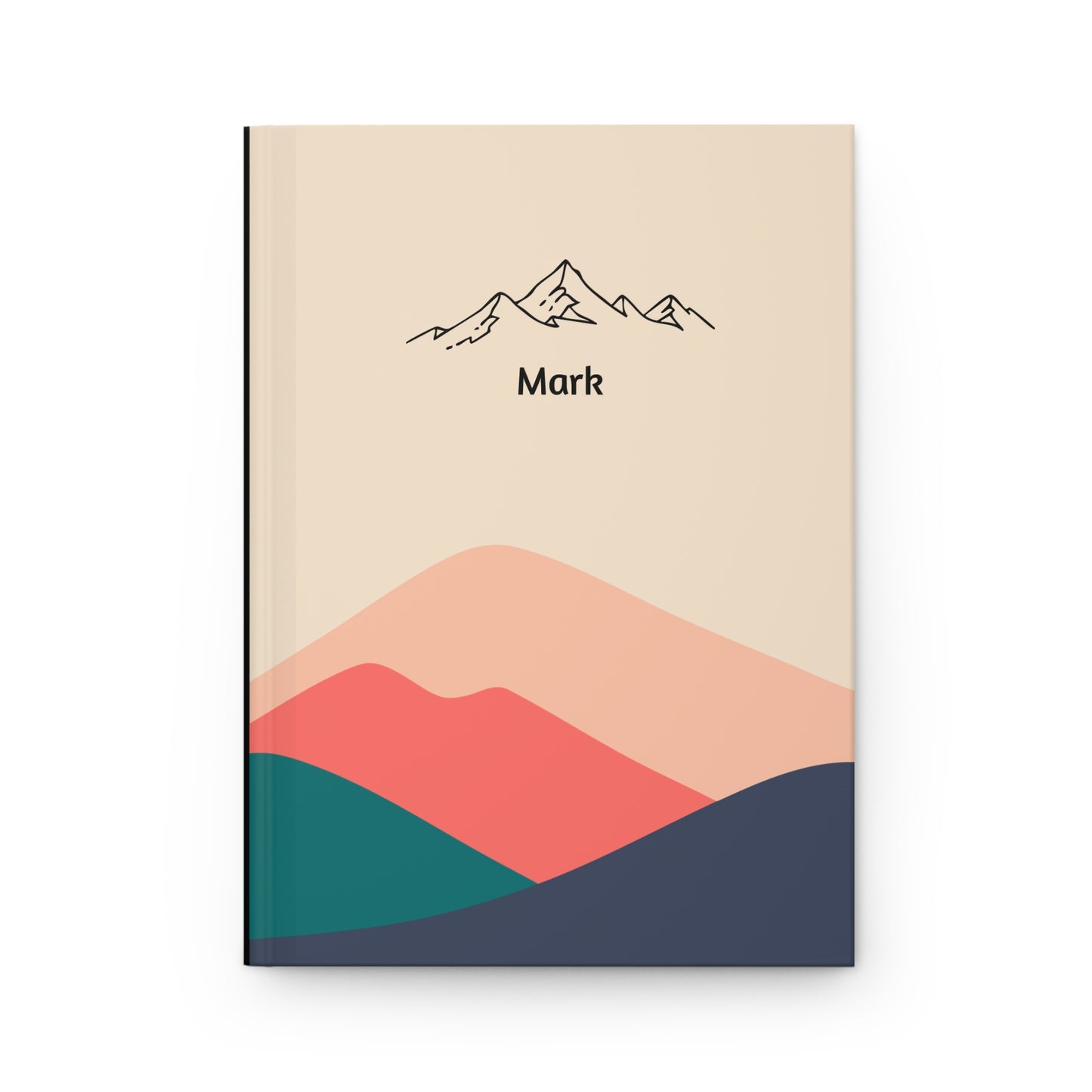 Cuaderno minimalista de tapa dura con temática de montaña, diario de viaje ideal para entusiastas, escritores y artistas