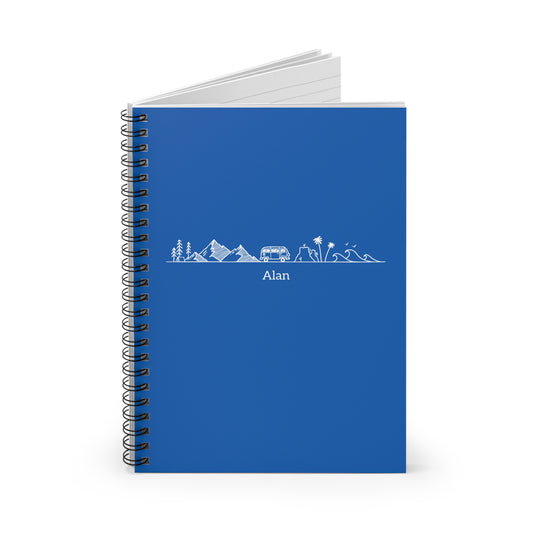 Personalized Adventure Spiral Notebook – Travel Journal, Ruled Diary, Nature Lover’s Notebook, Hiking, Camping, Vacation Keepsake
