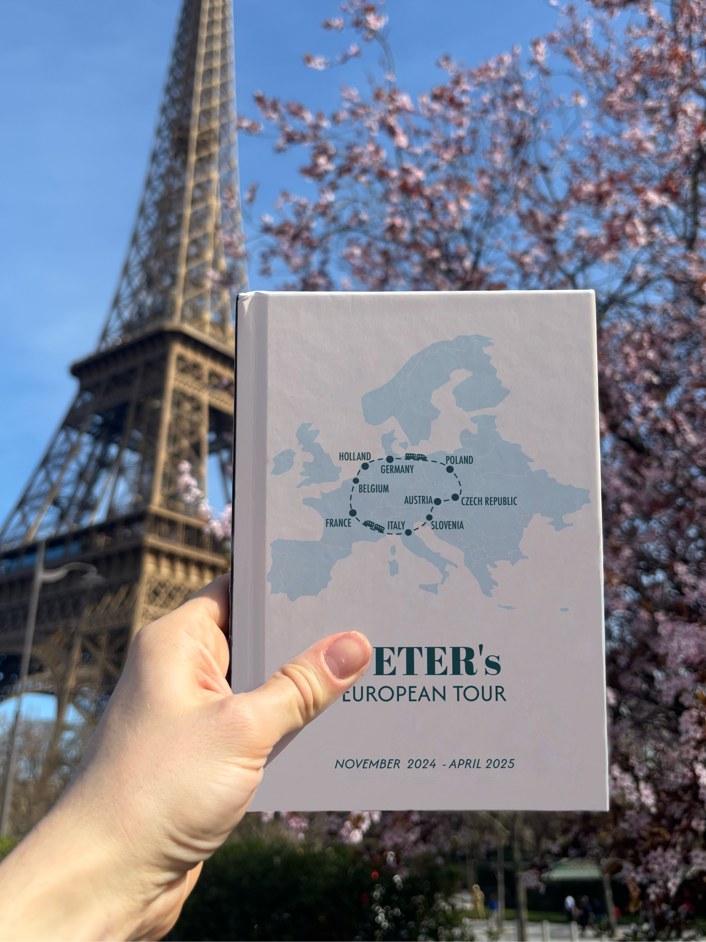 Custom Map Europe Personalized Travel Journal