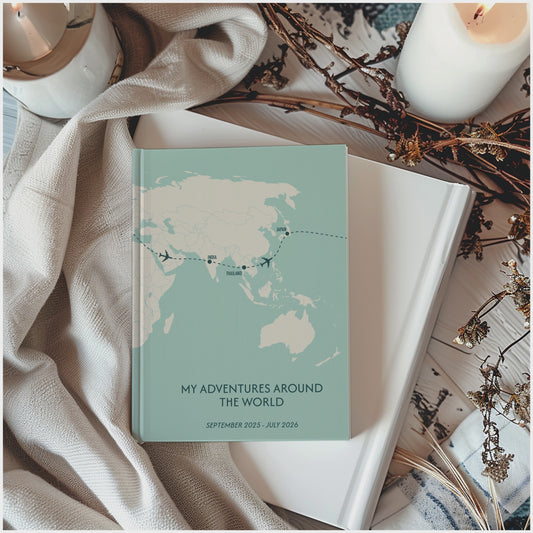Custom Map World Personalized Travel Journal